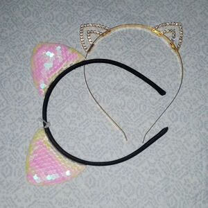 2 cute kitty cat hairbands‎